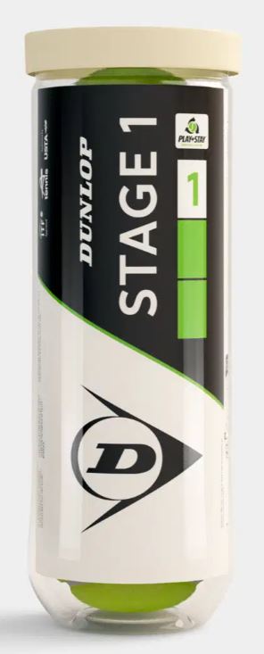 Dunlop Mini Tennis Stage 1 green 3er