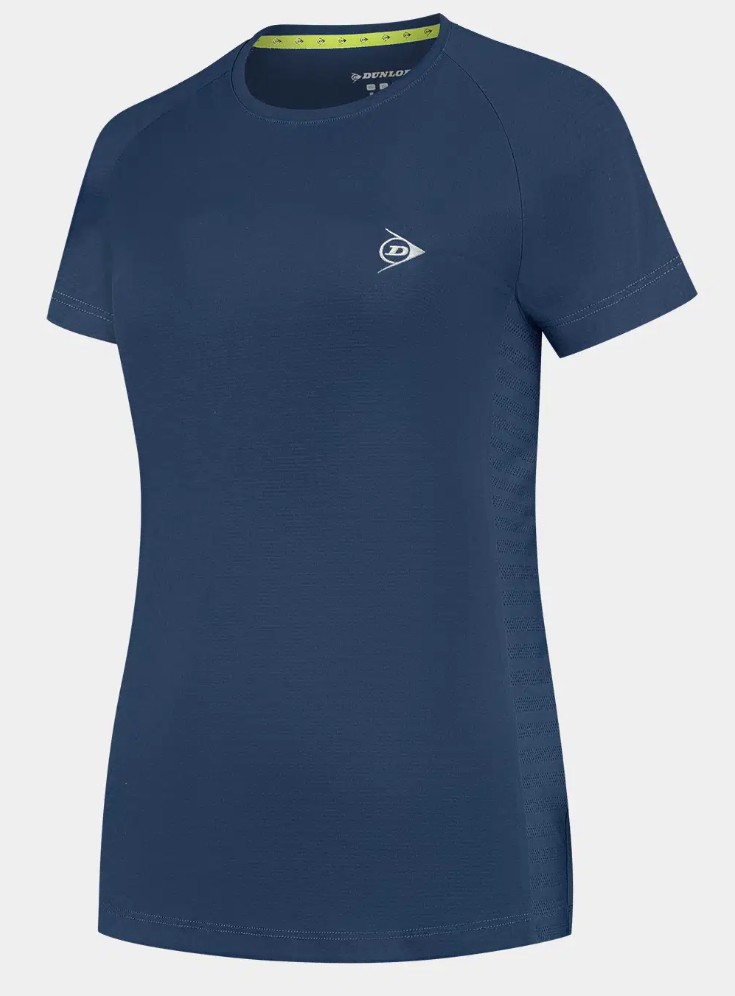 Dunlop Girl Club Line Crew Tee, Navy