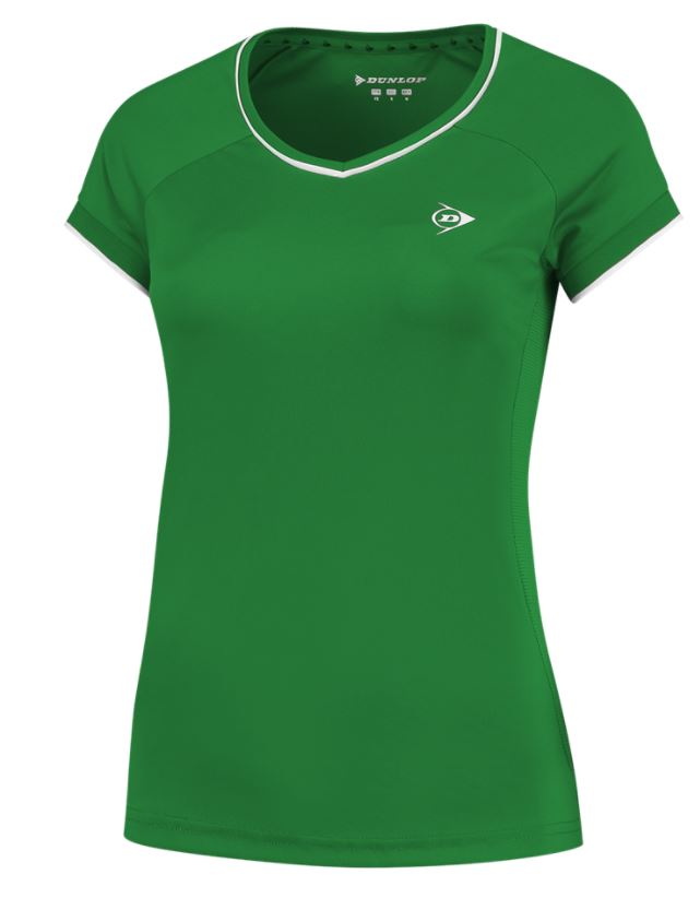 Dunlop Women Club Line Crew Tee, green