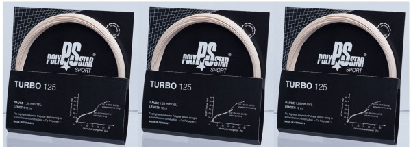 Saiten Testpaket STP2302: 3 Sets Polystar Turbo 1.25