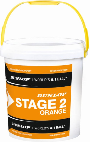 Dunlop Mini Tennis Stage 2 orange 60er im Eimer
