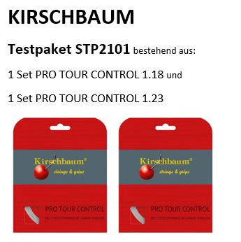 KIRSCHBAUM Saiten Testpaket STP2101: 1 Set Pro Tour Control 1.18 + 1 Set Pro Tour Control 1.23 