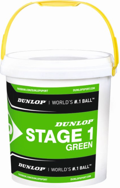 Dunlop Mini Tennis Stage 1 green 60er im Eimer